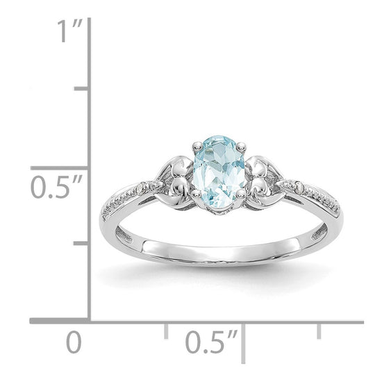 10K Gemstone and Diamond Ring