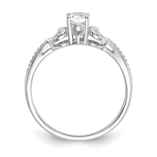 10K Gemstone and Diamond Ring