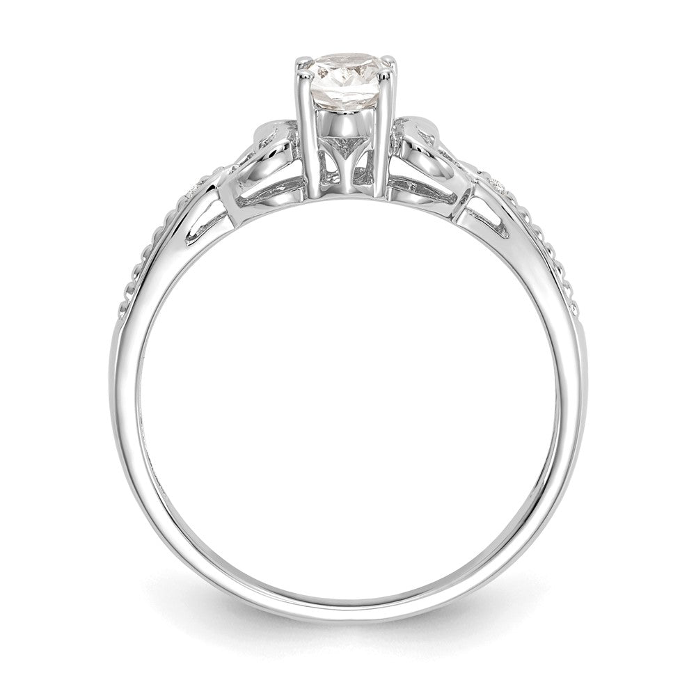 10K Gemstone and Diamond Ring