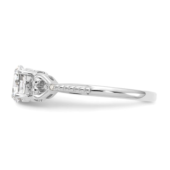 10K Gemstone and Diamond Ring
