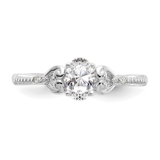 10K Gemstone and Diamond Ring