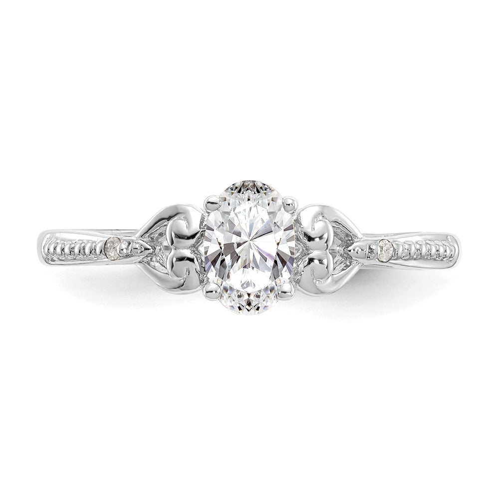 10K Gemstone and Diamond Ring