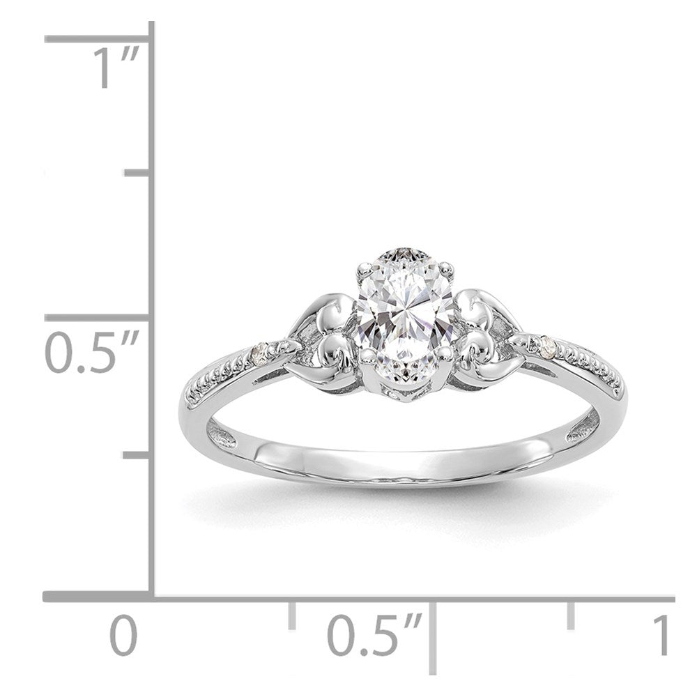 10K Gemstone and Diamond Ring