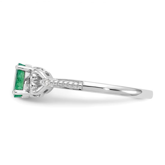 10K Gemstone and Diamond Ring