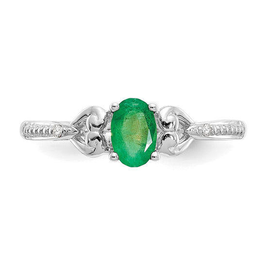 10K Gemstone and Diamond Ring