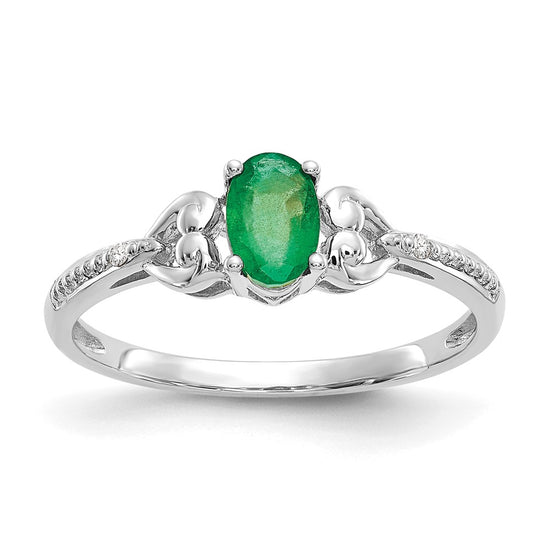 10K Gemstone and Diamond Ring