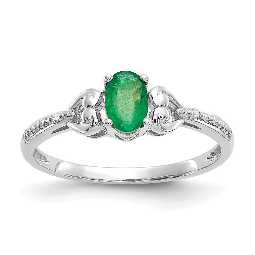 10K Gemstone and Diamond Ring