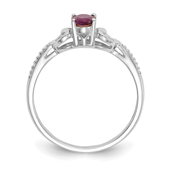 10K Gemstone and Diamond Ring