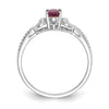 10K Gemstone and Diamond Ring
