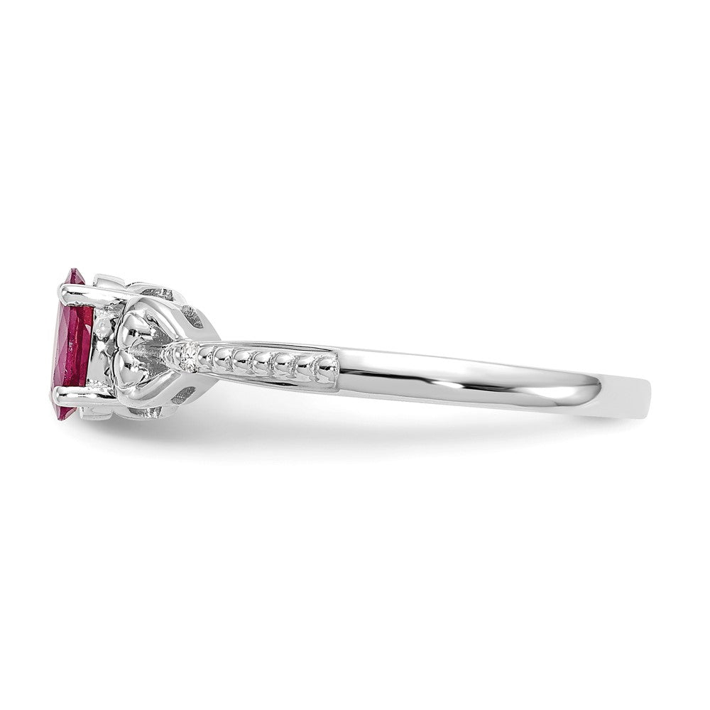 10K Gemstone and Diamond Ring