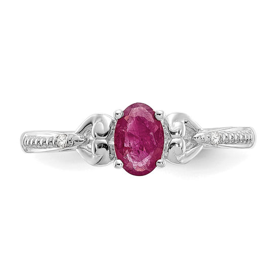 10K Gemstone and Diamond Ring