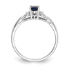 10K Gemstone and Diamond Ring