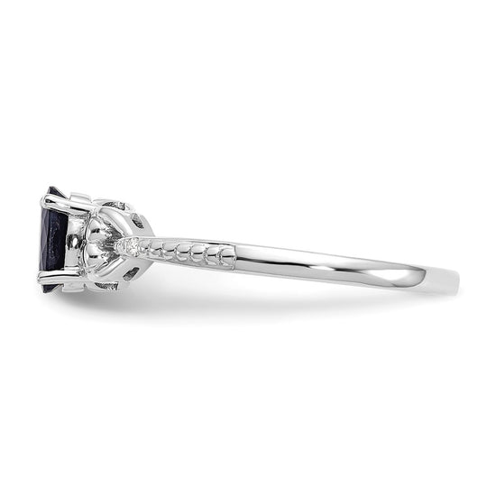 10K Gemstone and Diamond Ring