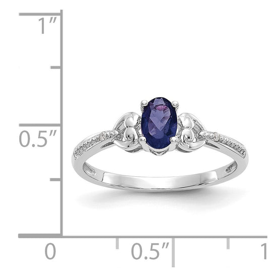 10K Gemstone and Diamond Ring