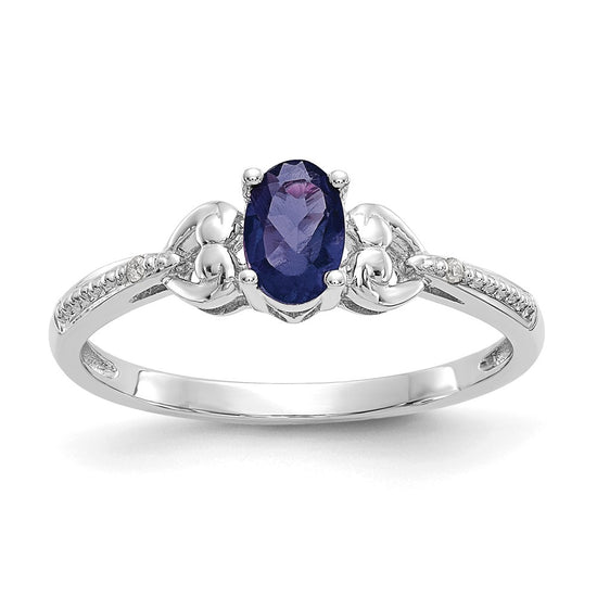10K Gemstone and Diamond Ring