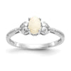 10K Gemstone and Diamond Ring