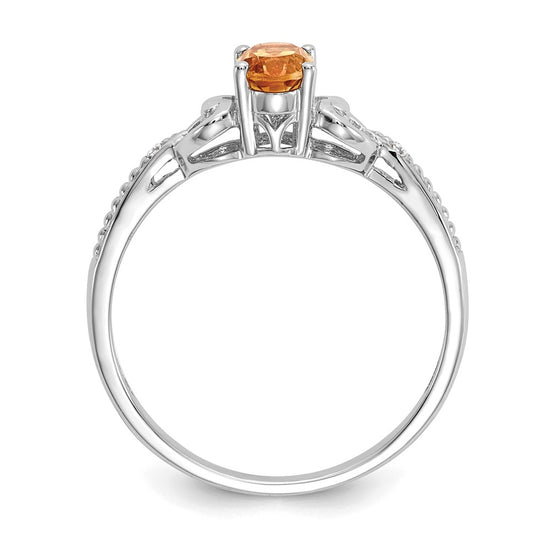 10K Gemstone and Diamond Ring