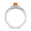 10K Gemstone and Diamond Ring