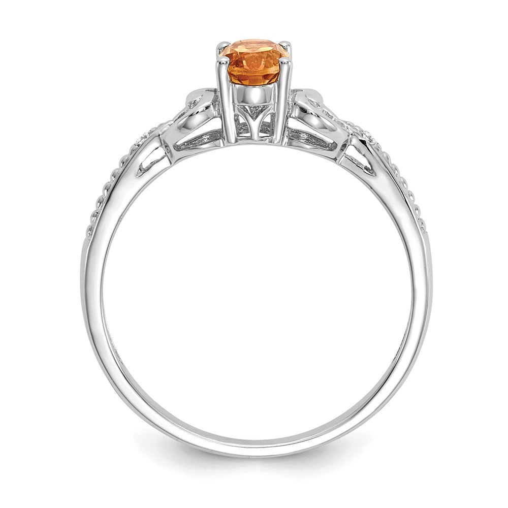 10K Gemstone and Diamond Ring