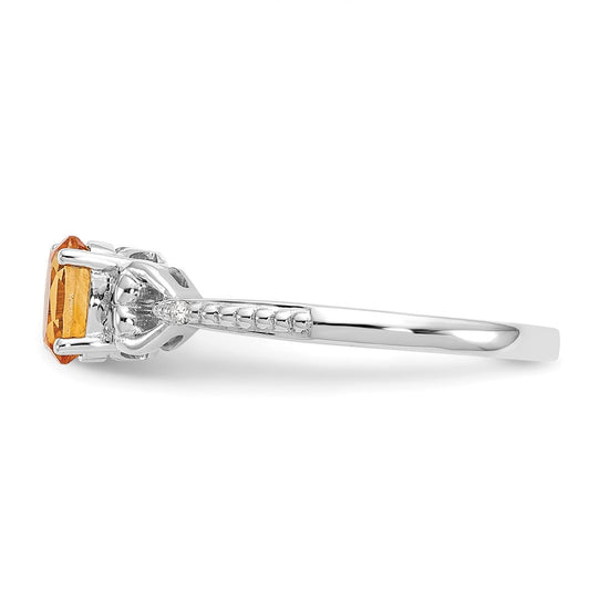10K Gemstone and Diamond Ring