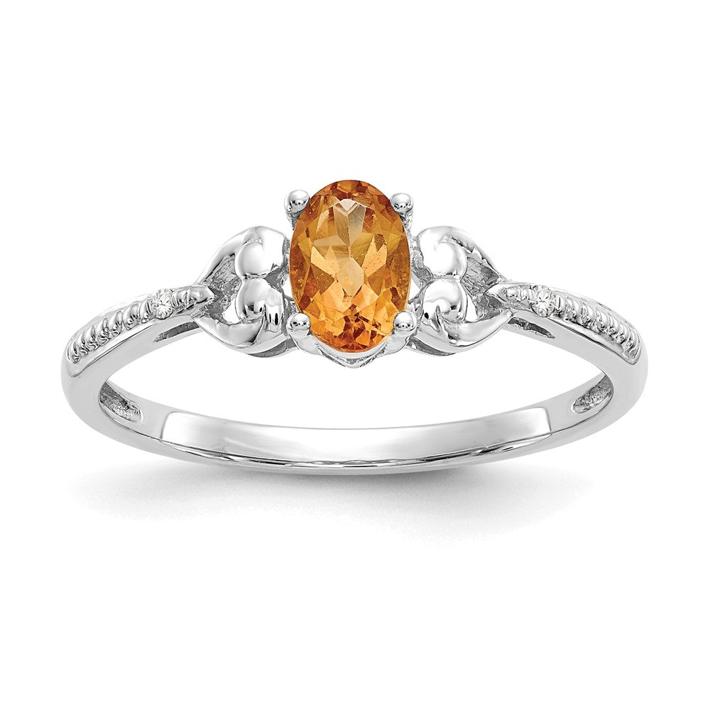 10K Gemstone and Diamond Ring