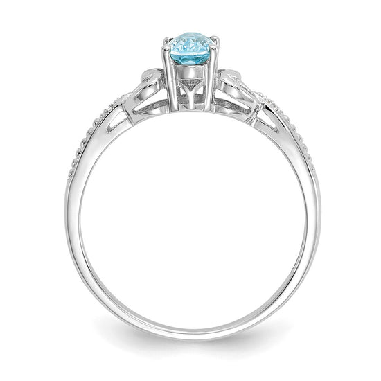 10K Gemstone and Diamond Ring