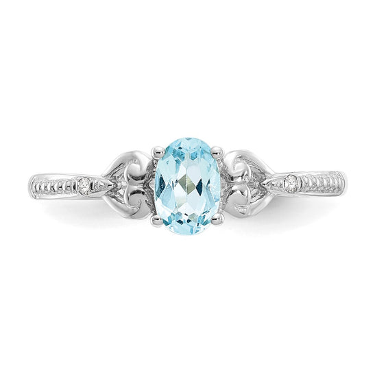 10K Gemstone and Diamond Ring