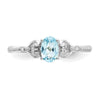 10K Gemstone and Diamond Ring