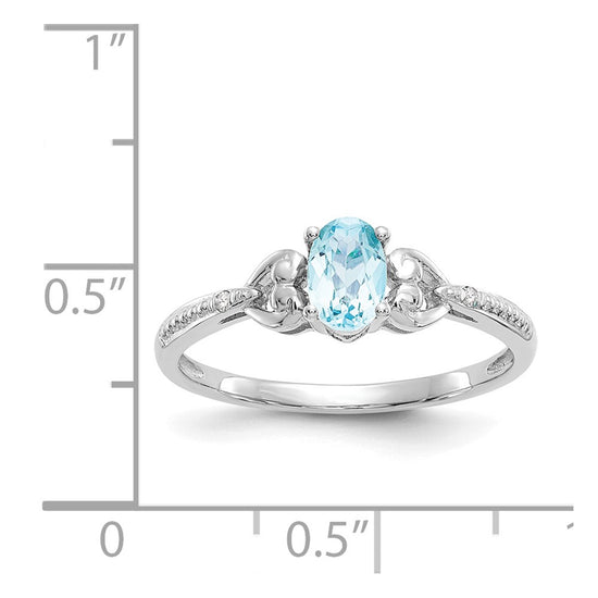 10K Gemstone and Diamond Ring