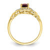 10K Gemstone and Diamond Ring
