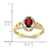 10K Gemstone and Diamond Ring