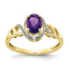 10K Gemstone and Diamond Ring