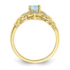 10K Gemstone and Diamond Ring