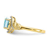 10K Gemstone and Diamond Ring