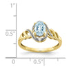 10K Gemstone and Diamond Ring