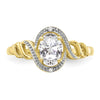 10K Gemstone and Diamond Ring
