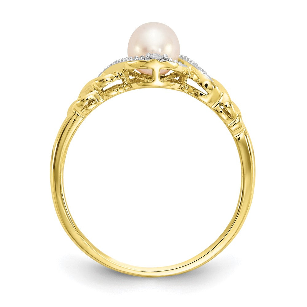10K Gemstone and Diamond Ring