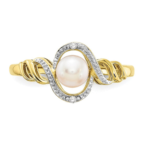 10K Gemstone and Diamond Ring