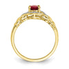 10K Gemstone and Diamond Ring