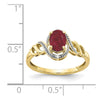 10K Gemstone and Diamond Ring