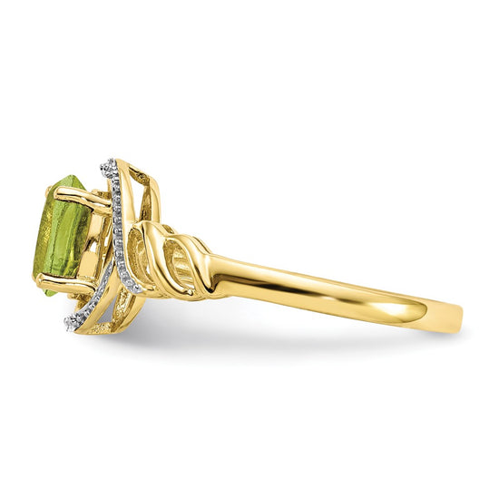 10K Gemstone and Diamond Ring