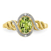10K Gemstone and Diamond Ring