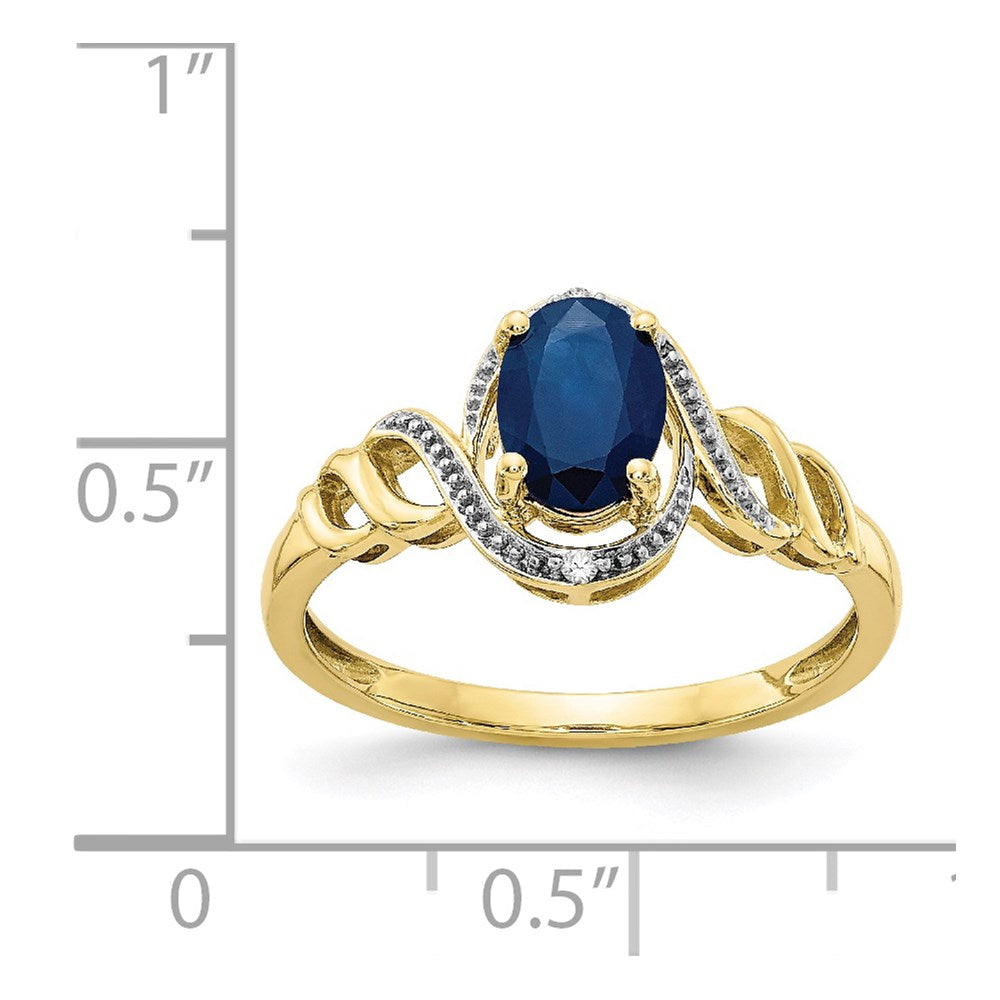 10K Gemstone and Diamond Ring