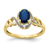 10K Gemstone and Diamond Ring