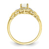 10K Gemstone and Diamond Ring