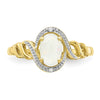 10K Gemstone and Diamond Ring