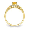 10K Gemstone and Diamond Ring