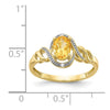10K Gemstone and Diamond Ring