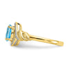 10K Gemstone and Diamond Ring