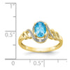 10K Gemstone and Diamond Ring
